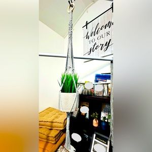 Grey Macrame Plant Hanger